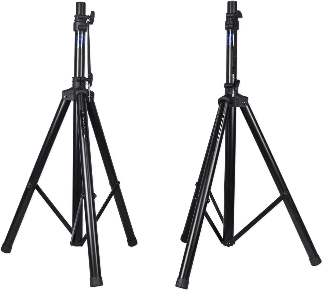 Rockville RVES1 Pair Tripod DJ PA Speaker Stands with Carry Bag, 100 lbs Capacity, Adjustable Height to 71", Steel Construction, for Events & Performances