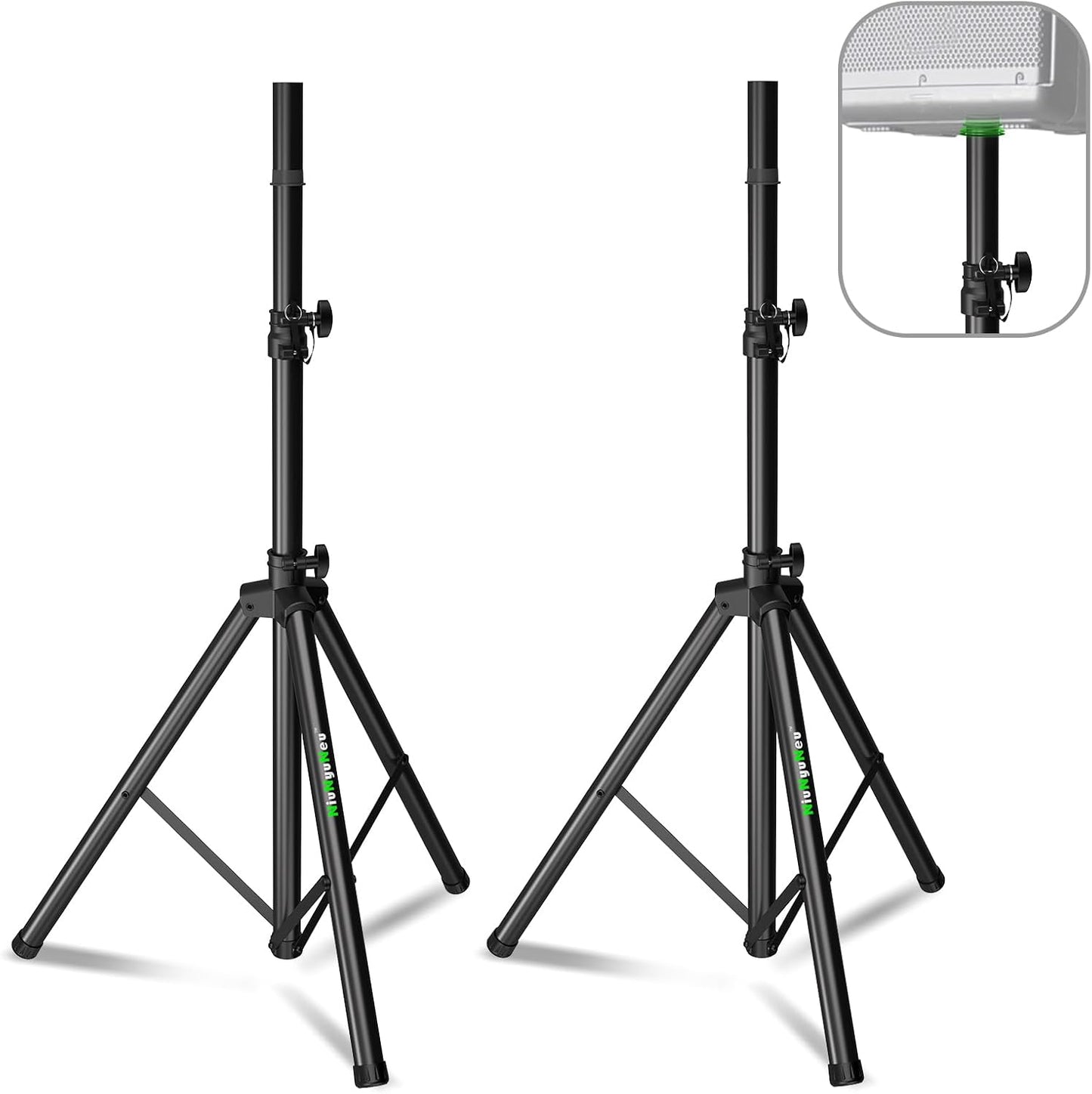 Pair of Speaker Tripod Stands Height Adjustable from 43.7'' to 70.8'' PA DJ Party Tripod Speaker Stand 35mm Compatible Insert