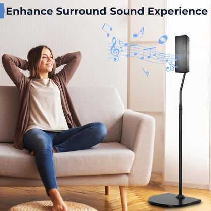Pack of 1 Height Adjustable Stand for Bose Speaker Stands, with Slideconnect Bracket, for Surround 700, OmniJewel Lifestyle 650, CineMate GS Series II, for Bose 700 Speakers Stands