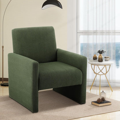 FUNKEEN Modern Accent Chair, 28” Wide Comfy Chairs for Living Room, Small Cozy Reading Chair for Bedroom, Sherpa Fabric Upholstered Lounge Armchairs with Wood Frame for Apartment, Office - White